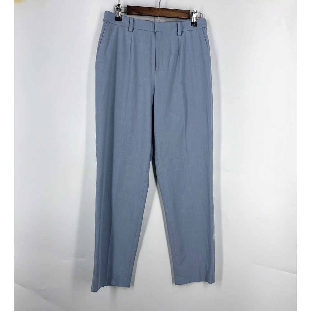 Uniqlo Smart Ankle Pants Womens Medium Light Blue Tapered Trousers 464140